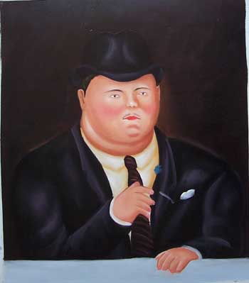 Vendita falso d'autore Uomo che fuma di Fernando Botero