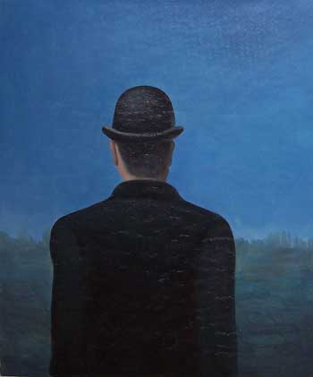 Vendita falso d'autore Uomo di spalle di Rene Magritte