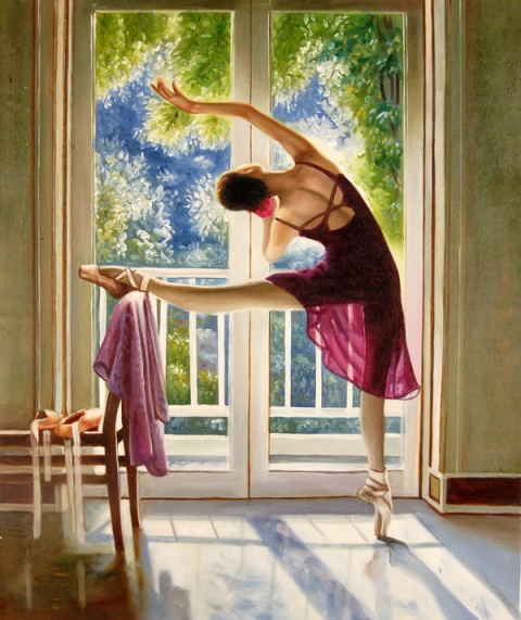 Vendita falso d'autore Ballerina che si esercita (ADM di sconosciuto