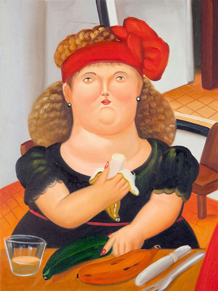Risultati immagini per dipinto donna che mangia