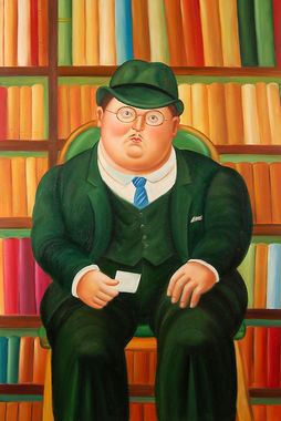 store falso d'autore Notaio 70x50 cm di Fernando Botero