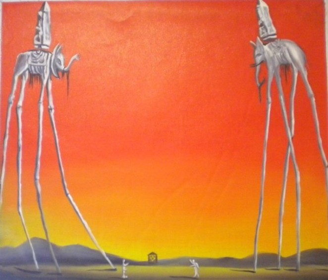 store falso d'autore Elephants di Salvador Dali