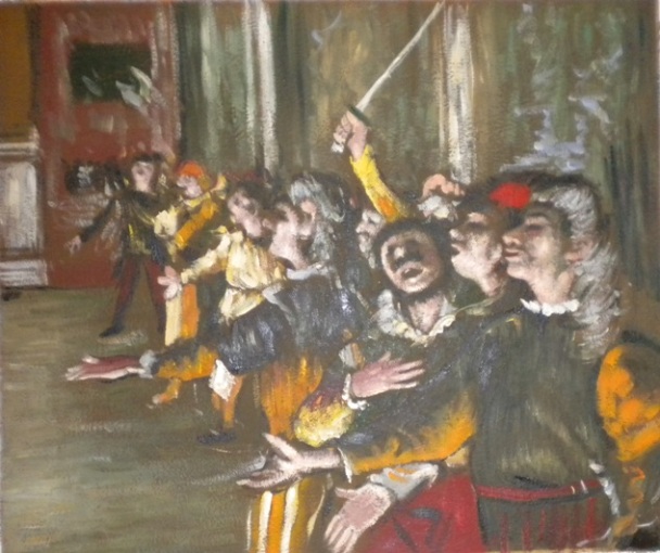 store falso d'autore les Choristes - Museal Quality con marco de madera di Degas