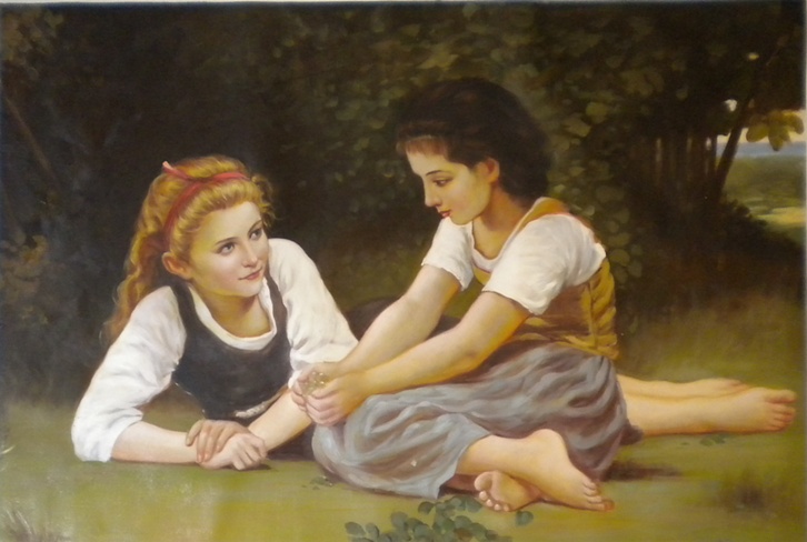 store falso d'autore Les noisette di Bouguereau