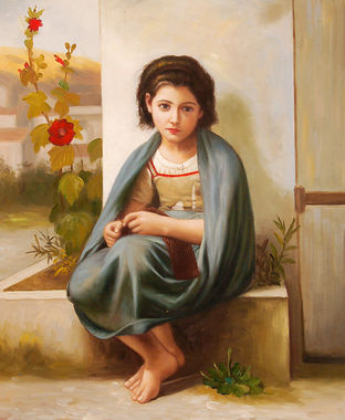 store falso d'autore La tricoteuse di Bouguereau