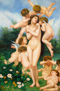 store falso d'autore Primavera 70x50 cm di Bouguereau