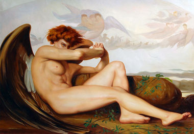 store falso d'autore Fallen angel 70x50 cm di Bouguereau