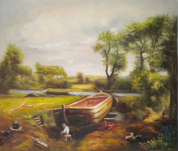 store falso d'autore Boat Building di Constable