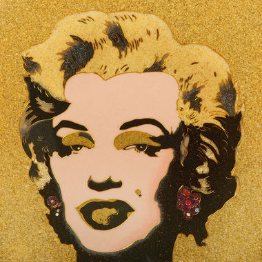 Vendita falso d'autore WARHOL  Marylin su Oro di Pannelli