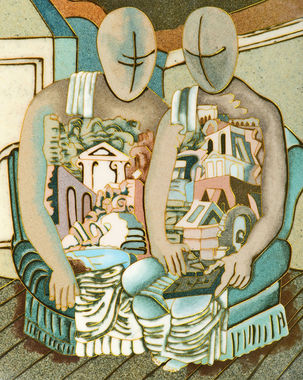 Vendita falso d'autore DE CHIRICO  Archeologi di Pannelli