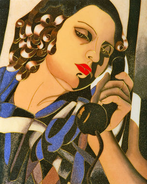 Vendita falso d'autore DE LEMPICKA The Telephone di Pannelli