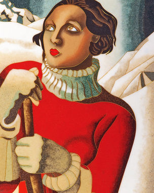 Vendita falso d'autore DE LEMPICKA Saint Moritz di Pannelli