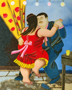 Vendita falso d'autore BOTERO  Los Bailarines di Pannelli