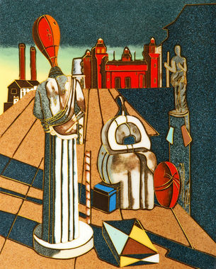 Vendita falso d'autore DE CHIRICO  Le Muse Inquietanti di Pannelli