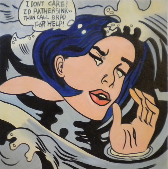 store falso d'autore Drowing girl di Roy Lichtenstein