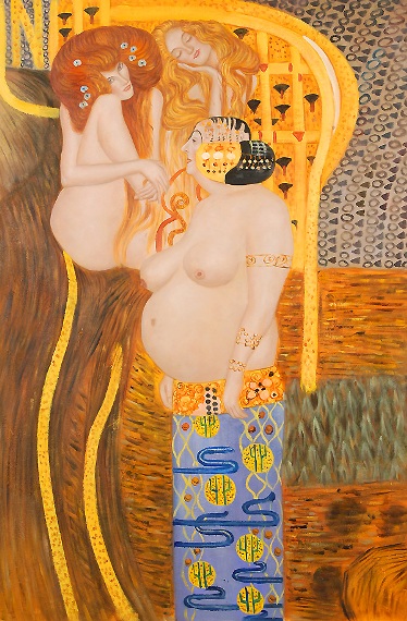 Vendita falso d'autore Unchastity lust and gluttony (ADM di Klimt