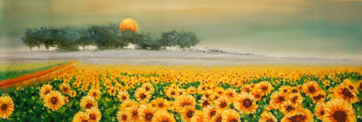 Poster del film campo di girasoli 50x150 cm in vendita