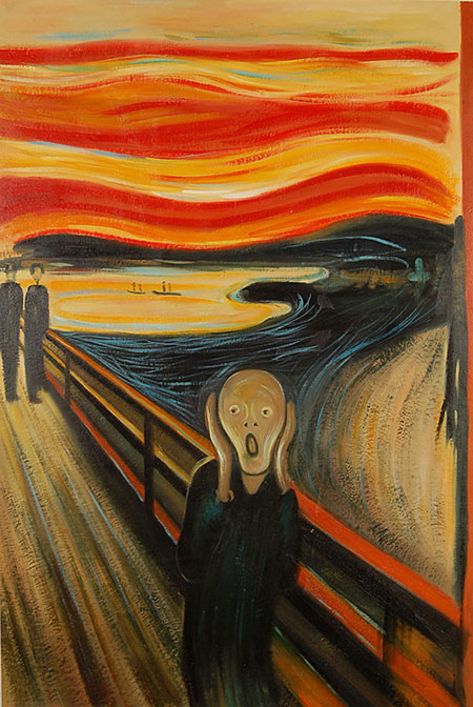 Quadro L urlo Di Munch Falso D autore 90x60cm Classici