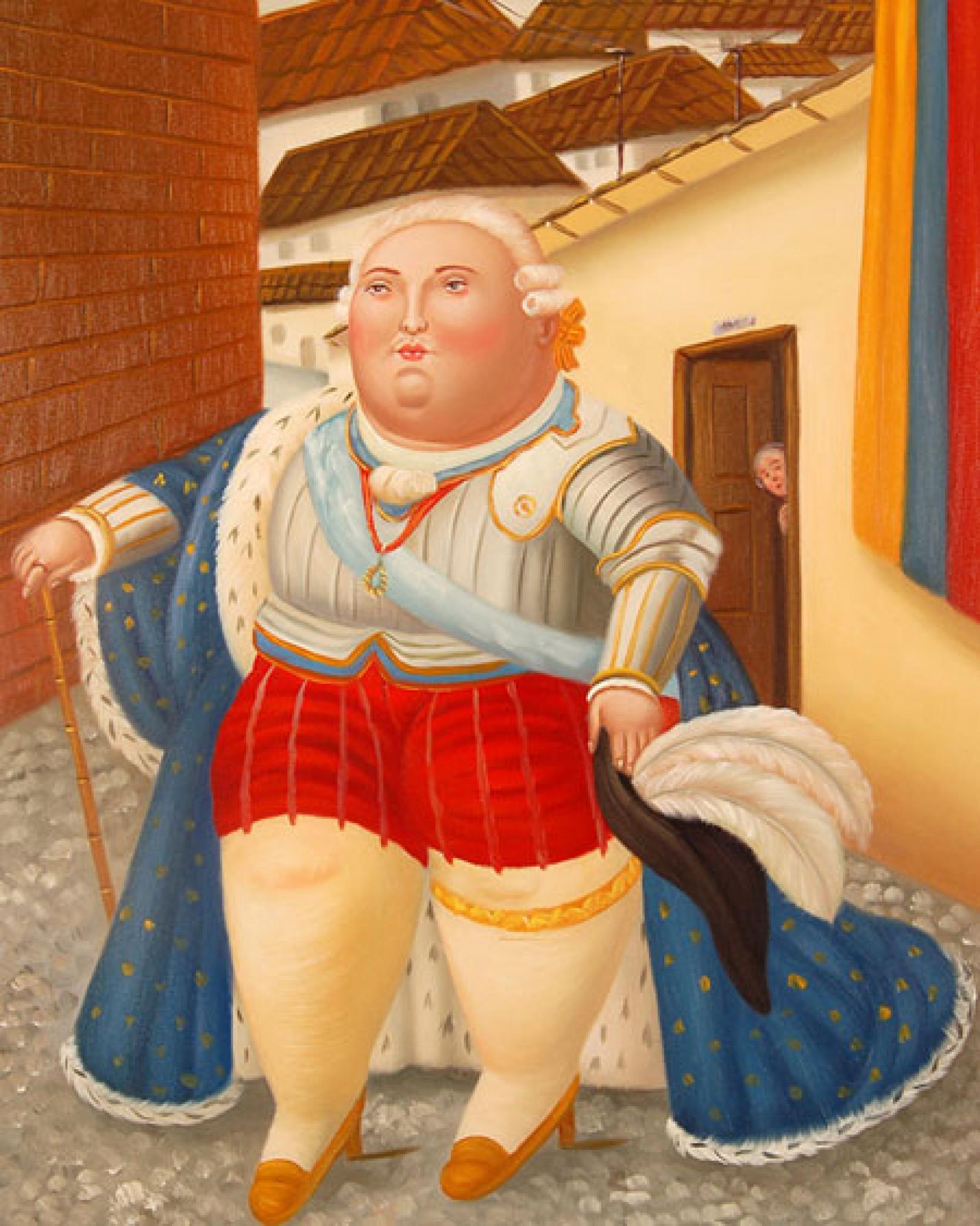 Quadro Luigi XVI di Botero, falso d'autore 50x40cm Classici