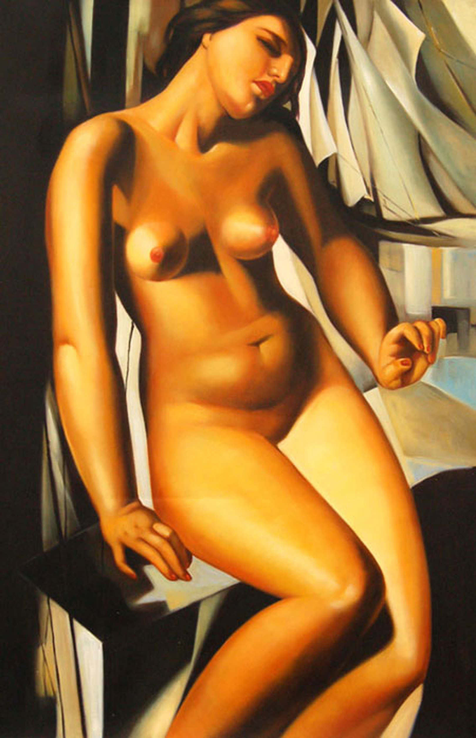 Nudo con veliero