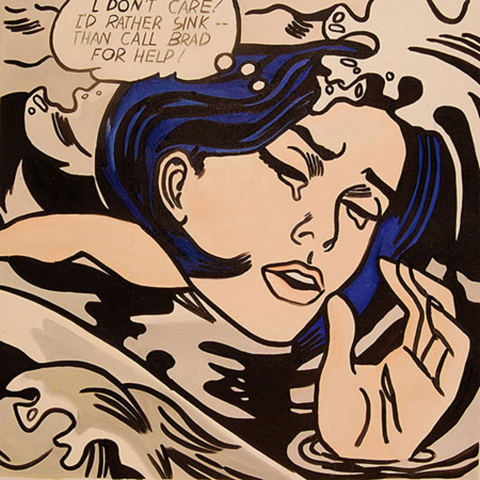 Drowning girl