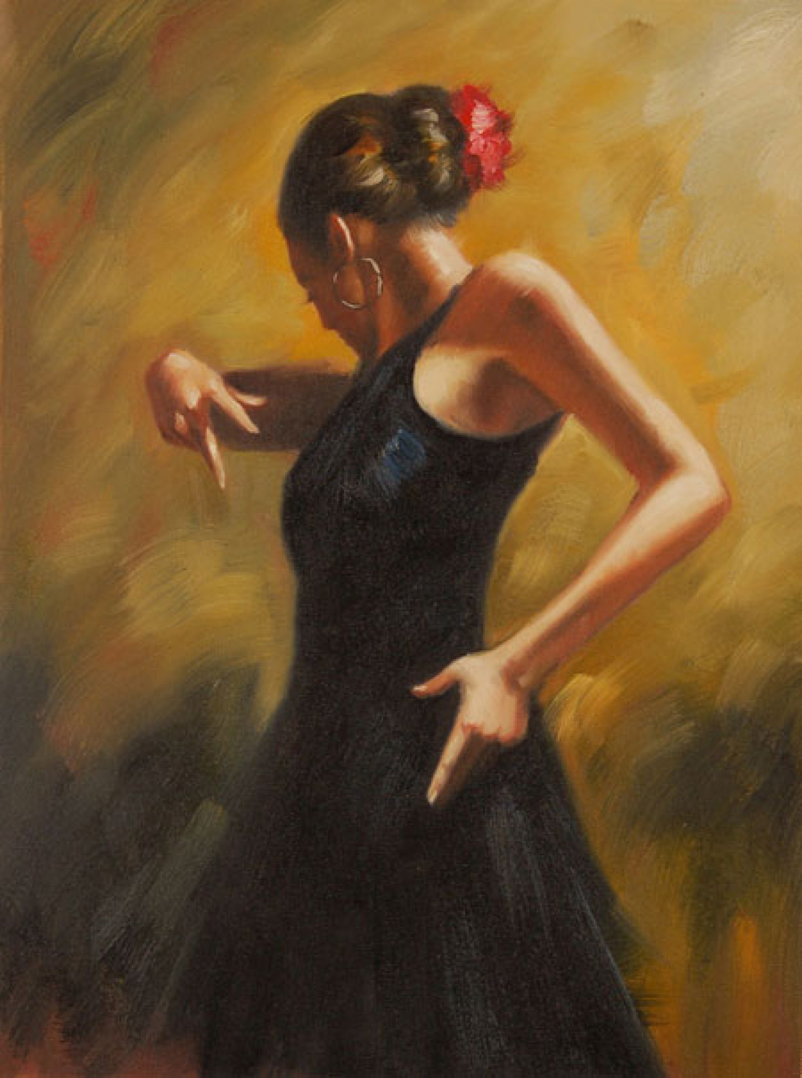 Ballerina di flamenco in nero