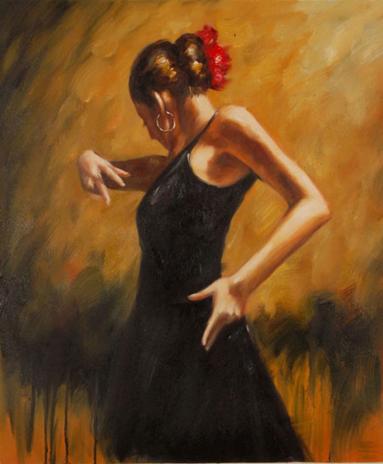 Ballerina di flamenco in nero