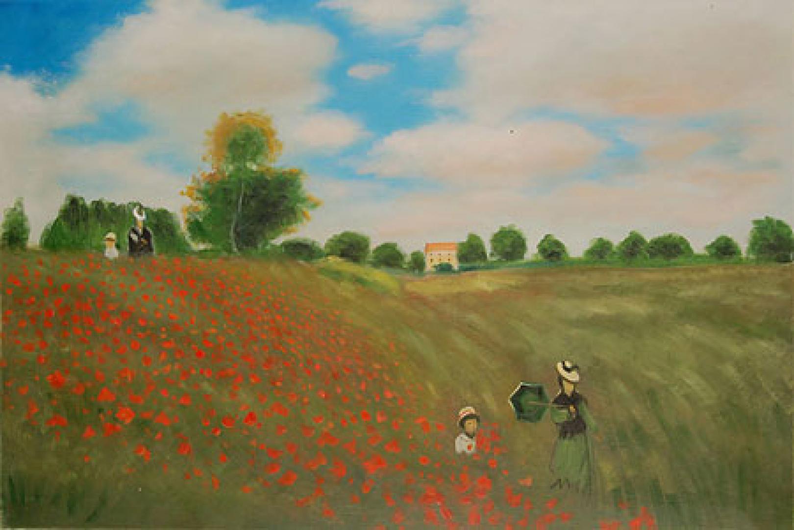 campo di papaveri 60x90cm