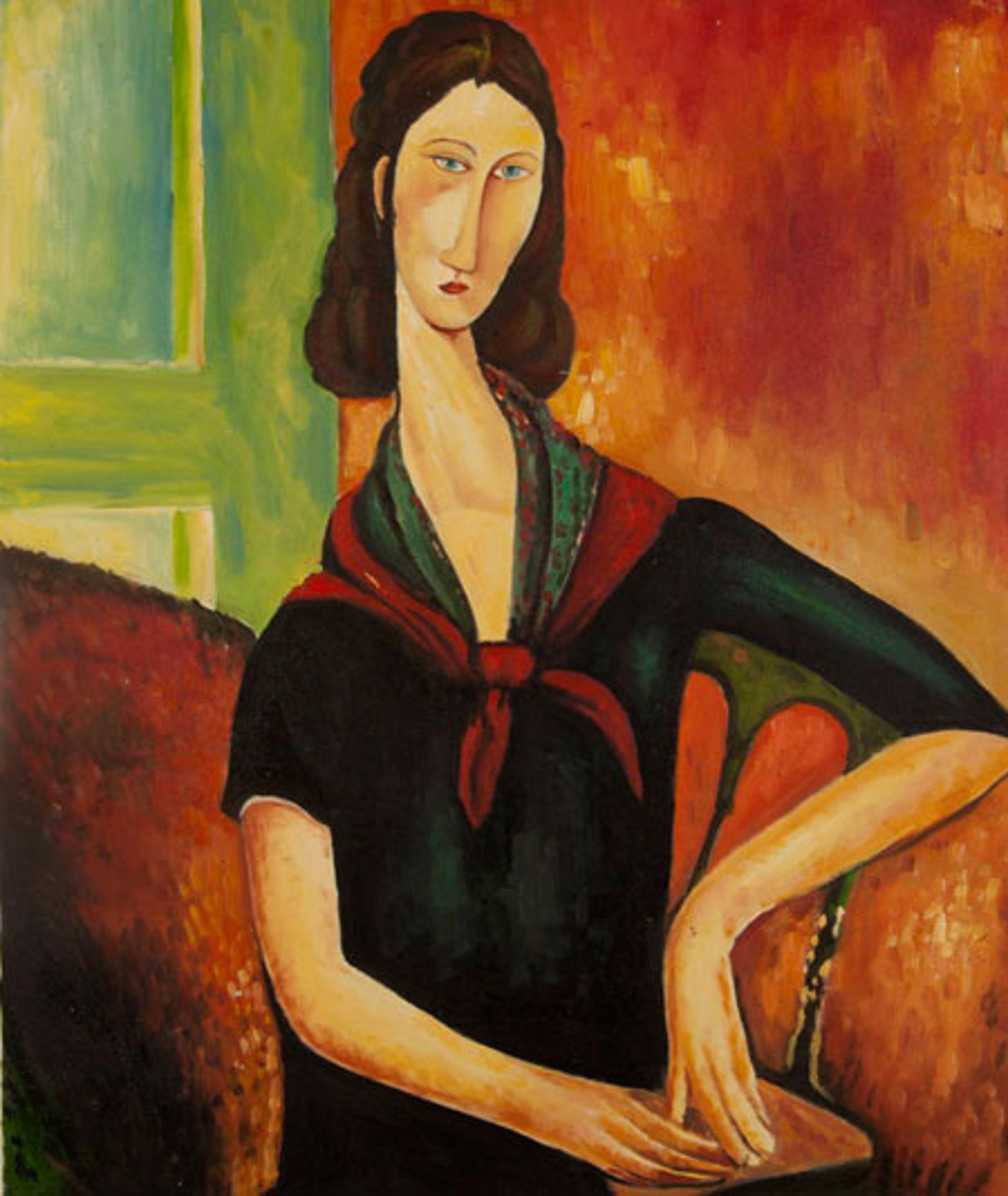 Ragazza con foulard rosso