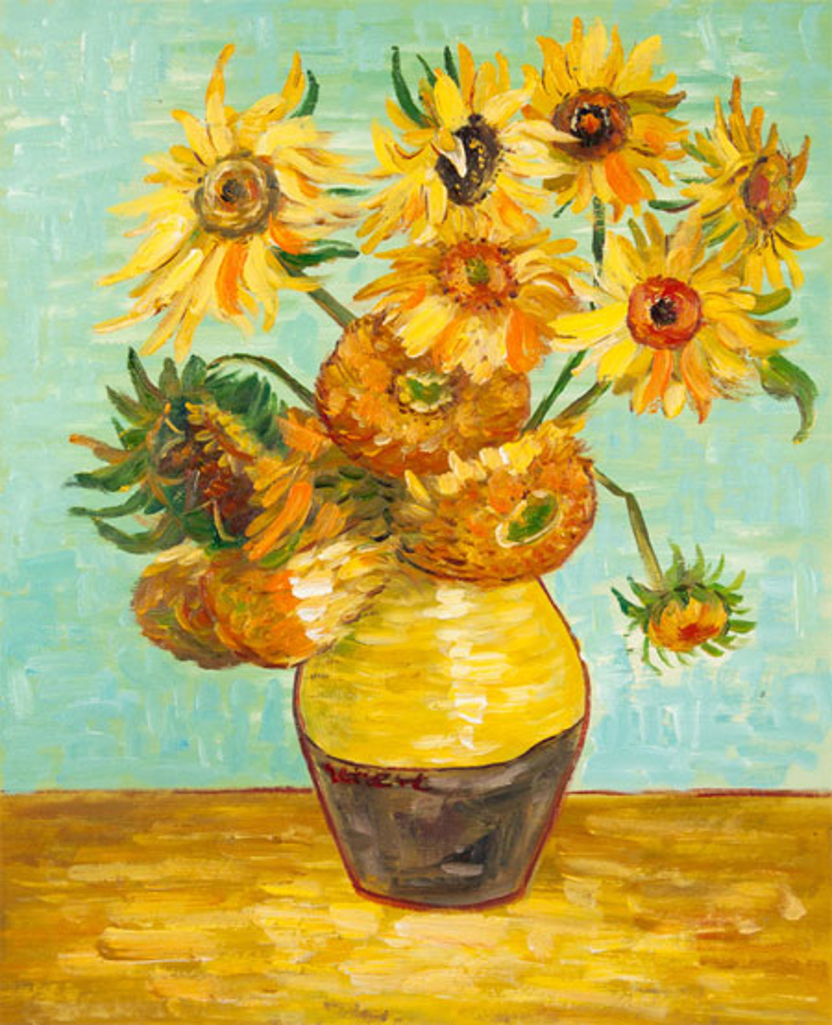 Vaso di girasoli