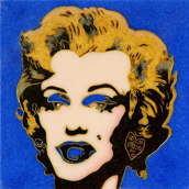 WARHOL  Marylin su Blu