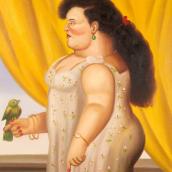 Donna con uccellino