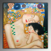 Klimt le tre età della donna 60x60x2cm