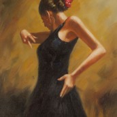 Ballerina di flamenco in nero