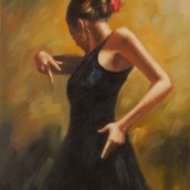 Ballerina di flamenco in nero