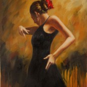 Ballerina di flamenco in nero