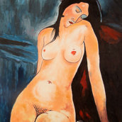 nudo seduto