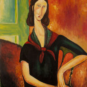 Ragazza con foulard rosso