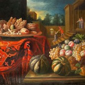 Still life with fruits and sweets