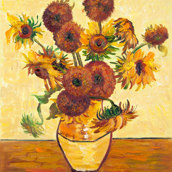 Vaso di girasoli