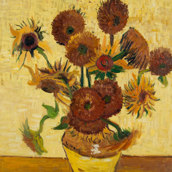 Vaso di girasoli