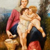 La santa famiglia 70x50 cm