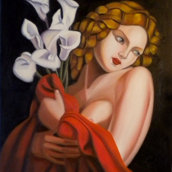 Donna in Rosso con calle