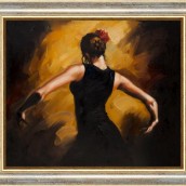 Flamenco Dance 10 + cornice oro argento