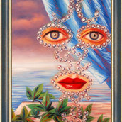 Sheherazade + cornice oro e blu
