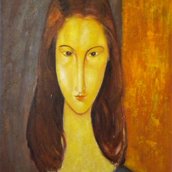 Jeanne Hebuterne di fronte