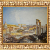 Roma Moderna + cornice classica foglia oro