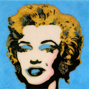 WARHOL Marylin su Azzurro