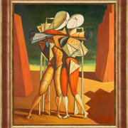 Ettore e Andromaca + cornice oro rosso