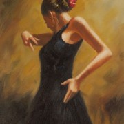 Ballerina di flamenco in nero